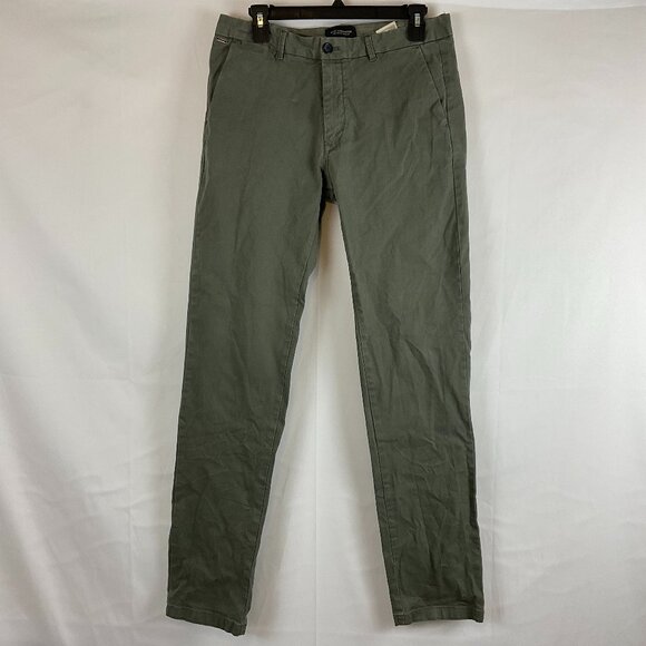 Scotch & Soda Men's Pants 29/32 Olive Green Stuart - Picture 1 of 12